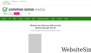 commonsensemedia.org Screenshot