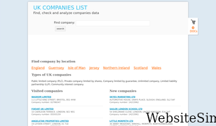 companieslist.co.uk Screenshot