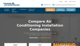 compareairconditioning.com.au Screenshot