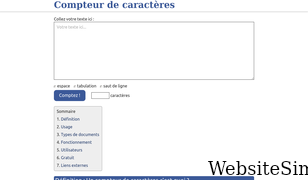 compteur-de-caracteres.com Screenshot