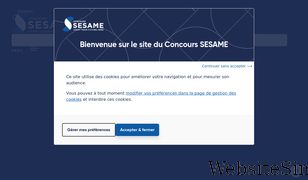 concours-sesame.net Screenshot