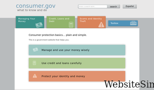 consumer.gov Screenshot