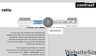 contrast-ratio.com Screenshot