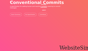 conventionalcommits.org Screenshot