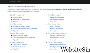 conversion-metric.org Screenshot
