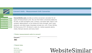 convertunits.com Screenshot