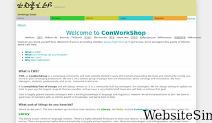 conworkshop.com Screenshot