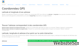 coordonnees-gps.fr Screenshot