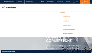cornerstonecu.com Screenshot
