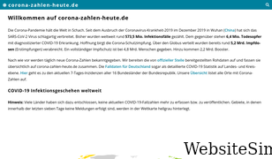 corona-zahlen-heute.de Screenshot