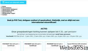 coronapcrtesten.nl Screenshot