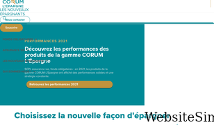 corum.fr Screenshot