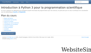 courspython.com Screenshot