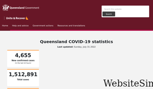 covid19.qld.gov.au Screenshot