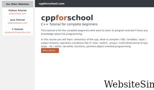 cppforschool.com Screenshot