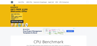 cpu-benchmark.org Screenshot