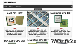 cpu-list.com Screenshot