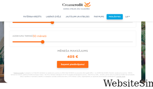 creamcredit.lv Screenshot