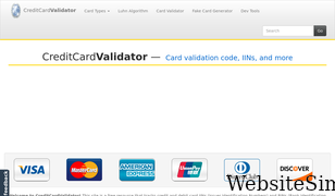creditcardvalidator.org Screenshot