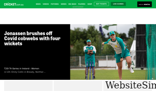 cricket.com.au Screenshot