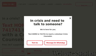 crisistextline.org Screenshot