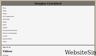 crockford.com Screenshot