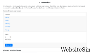 cronmaker.com Screenshot
