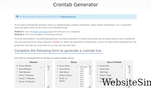 crontab-generator.org Screenshot