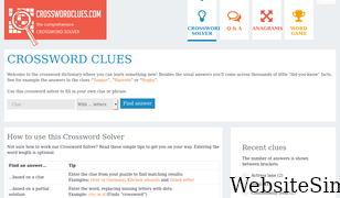 crosswordclues.com Screenshot