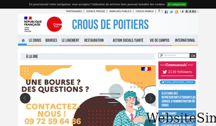 crous-poitiers.fr Screenshot