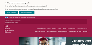 crowncommercial.gov.uk Screenshot