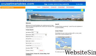 cruisetimetables.com Screenshot