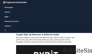 cryptocurrencycodes.com Screenshot