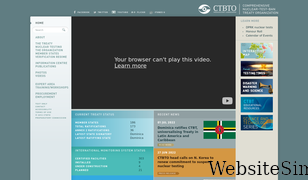 ctbto.org Screenshot
