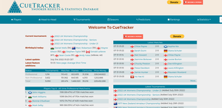 cuetracker.net Screenshot