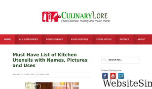 culinarylore.com Screenshot