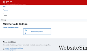 cultura.gob.pe Screenshot