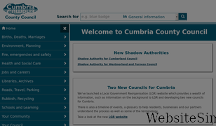 cumbria.gov.uk Screenshot