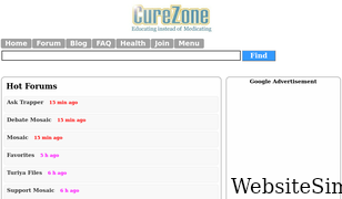 curezone.org Screenshot