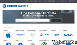 customercareinfo.in Screenshot