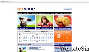 cute-calendar.com Screenshot