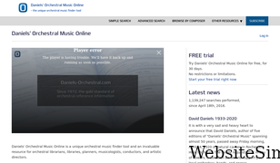 daniels-orchestral.com Screenshot