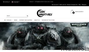darkminiatures.com Screenshot