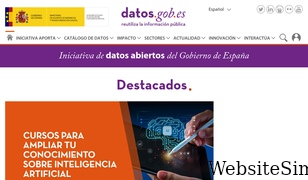 datos.gob.es Screenshot