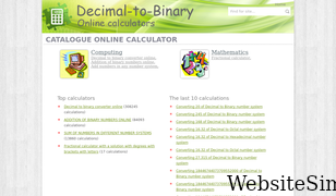 decimal-to-binary.com Screenshot