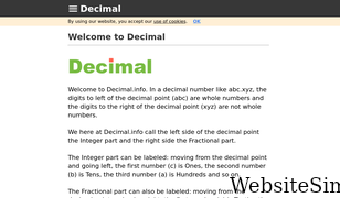 decimal.info Screenshot