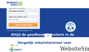 degoedkoopstenotaris.nl Screenshot