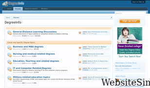 degreeinfo.com Screenshot