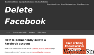 deletefacebook.com Screenshot