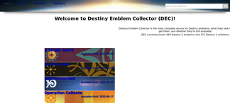 destinyemblemcollector.com Screenshot